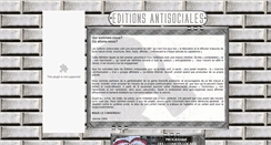 Desktop Screenshot of editionsantisociales.com